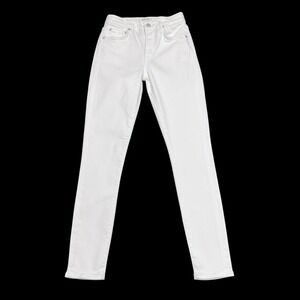 AGolde Jeans Women 24 White Skinny Sophie Denim Stretch Mid Rise